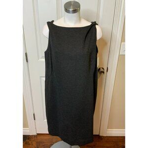 M.M. LaFleur Dark Gray Sleeveless Shift Dress, Size +1 | 1X